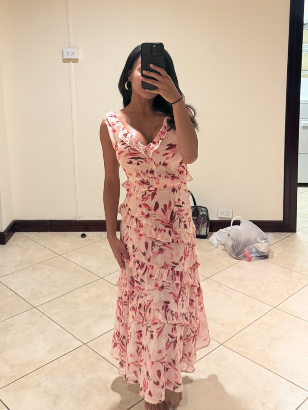 Chelsea 28 Ruffled Tiered Floral Dress